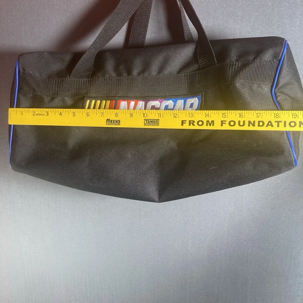 Vintage NASCAR Embroidered Logo Handle Canvas Duffle Bag Y2K 90s Made In USA